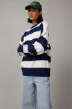 Zephyr Oversized Stripe Knit Crew, NAVY/WHITE STRIPE - alternate image 5