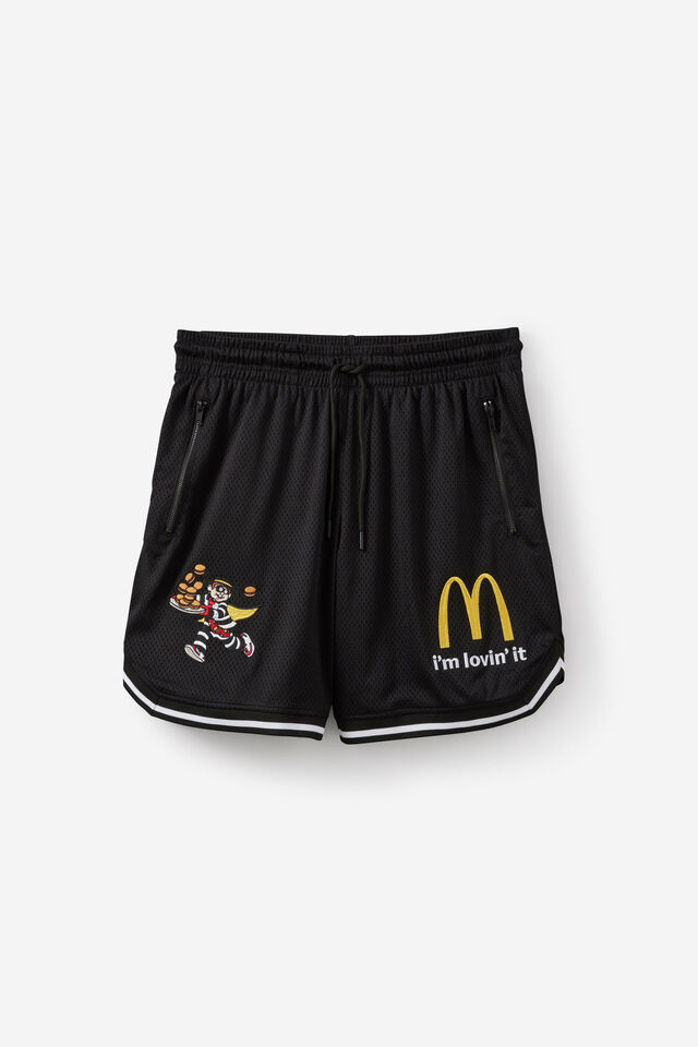 Mcdonalds Basketball Short, LCN MCD BLACK/MCDONALDS GOLDEN ARCHES