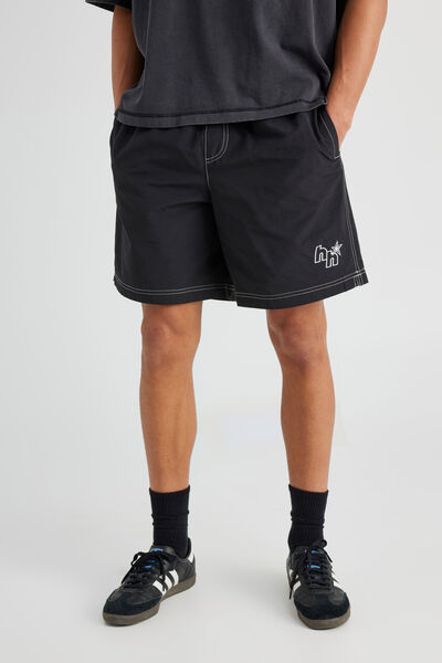 Half Half New Street Short, BLACK/CONTRAST STITCH