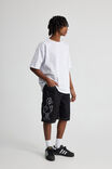 Sesame Street X Half Half Denim Painter Short, LCN SES CLEAN BLACK/SESAME STREET BIG BIRD - alternate image 4