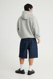 Authentics Baggy Denim Short, RAW INDIGO/TABACCO STITCH - example image 3