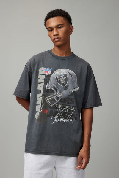 Oversized Nfl T Shirt, LCN NFL WASHED SLATE/OAKLAND RAIDERS