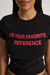 Lcn Music Merch Fitted Graphic Tee, LCN COR BLACK/FAVORITE - alternate image 4