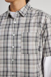 Short Sleeve Shirt, TAUPE/BLACK CHECK - alternate image 4