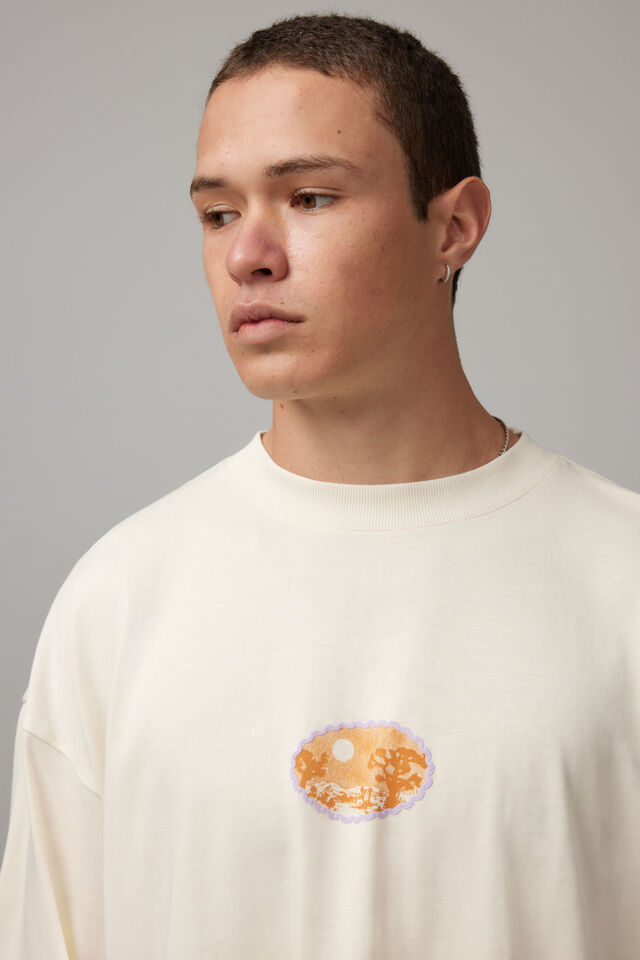 Heavy Weight Box Fit Graphic Tshirt, HH OFF WHITE/HALF HALF COUNTRY CLUB