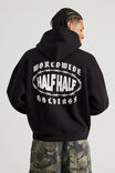 Half Half Hoodie, HH BLACK/TURBULENT - example image 3