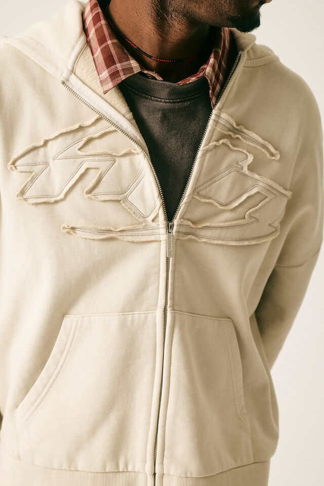 Notion Zip Thru Hoodie, NTN WASHED PEBBLE/NTN LOGO