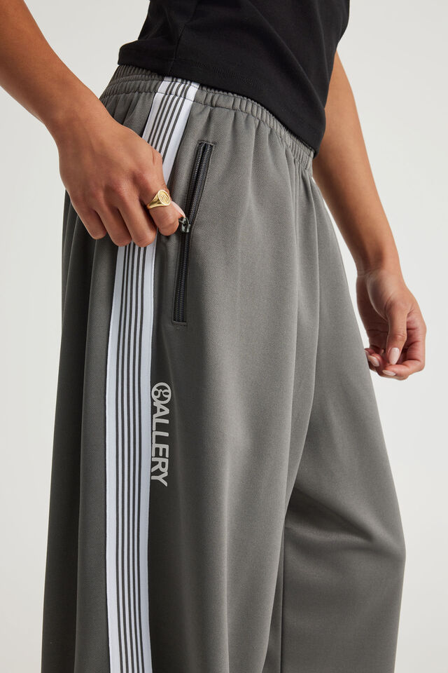 Open Gallery Wide Leg Track Pant, OG TITANIUM