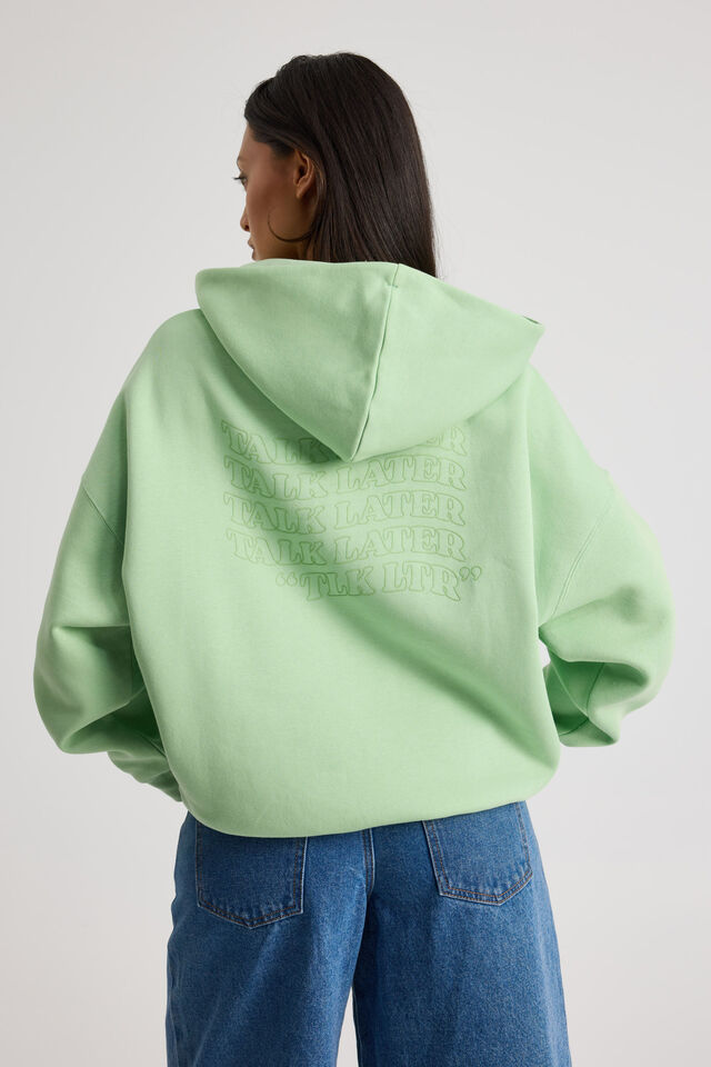Harley Slouchy Hoodie, LIME GELATO/TLK LTR