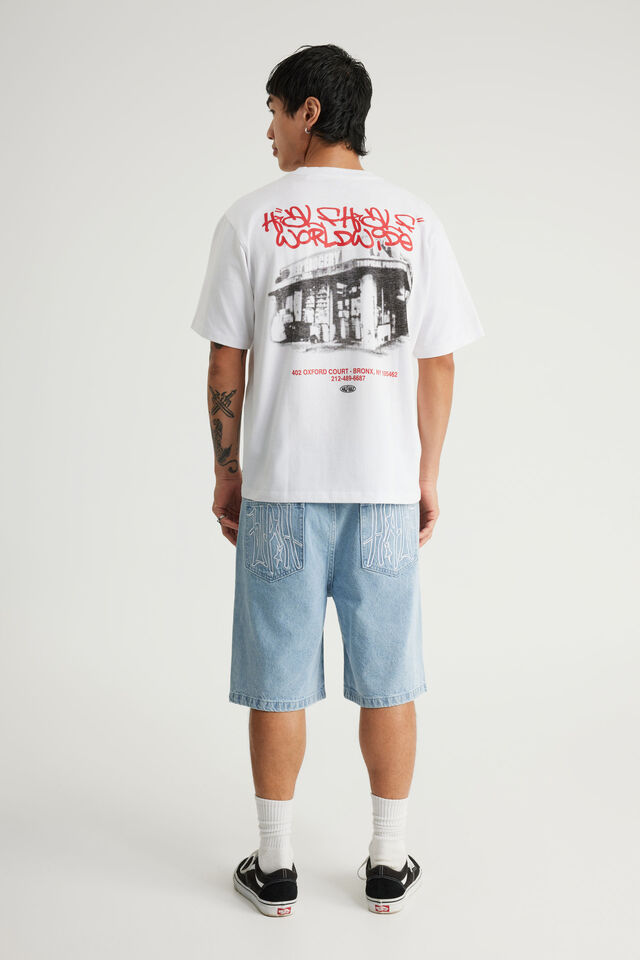 Half Half Heavyweight Core Fit Tshirt, HH WHITE/BODEGA