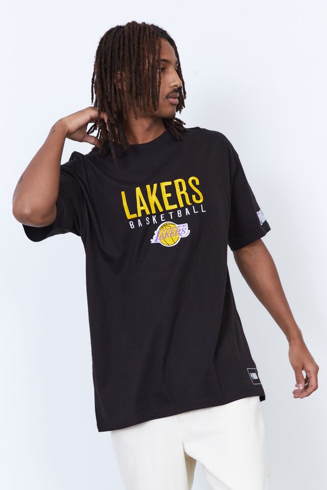 Oversized Nba T Shirt, LCN NBA BLACK/LAKERS BASKETBALL