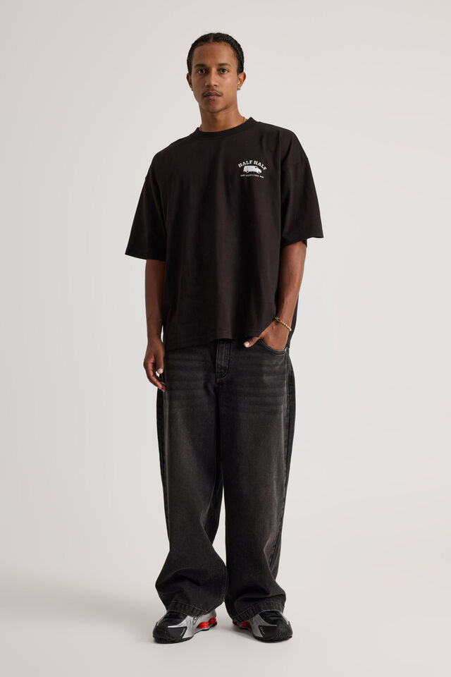 Half Half Heavyweight Box Fit Graphic Tshirt, HH BLACK/USED CARS