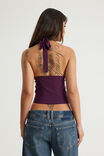 Hook And Eye Halter Top, SYRAH - example image 3