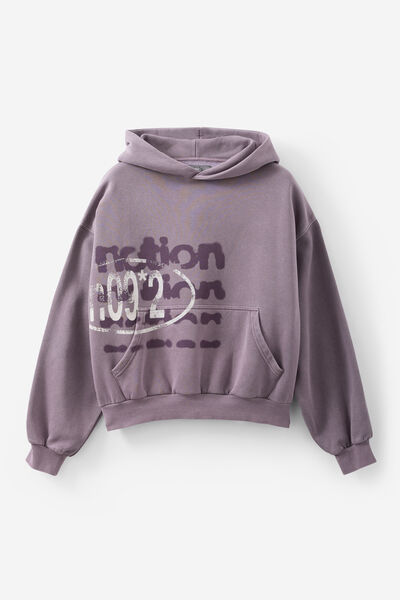 Notion Boxy Hoodie, NTN WASHED MYSTIC PURPLE/NOTION N092