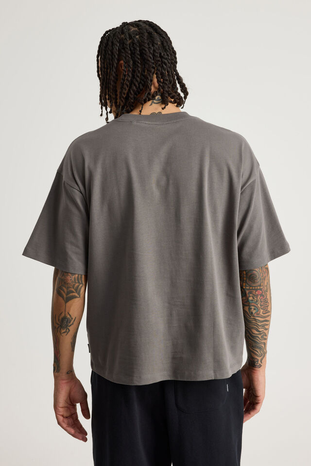 Authentics Heavy Weight Box Fit Tshirt, IRON GREY