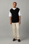 Knitted Vest, BLACK - alternate image 5