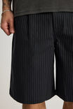 Half Half Pleated Woven Short, NAVY PINSTRIPE - alternate image 4