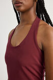 Scoop Neck Halter Top, WASHED BOARDEAUX - alternate image 4