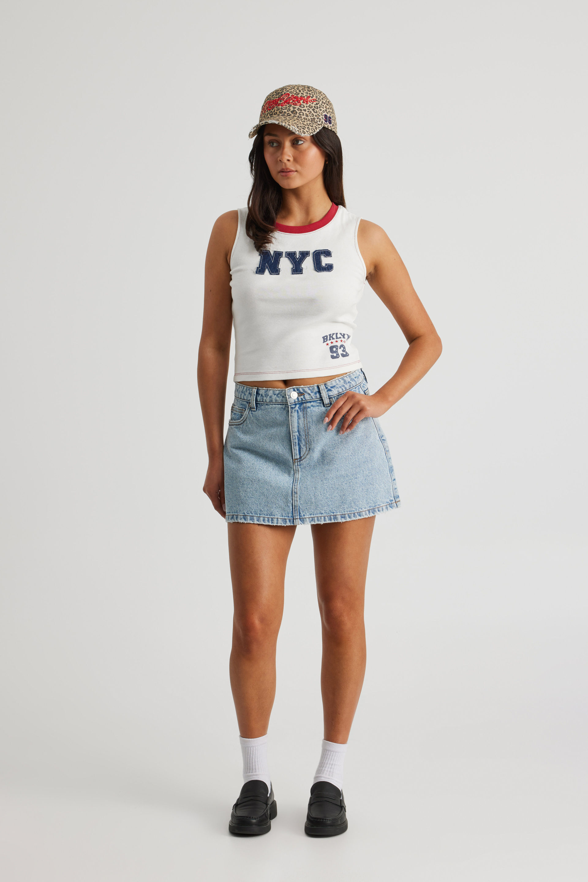 Denim mini skirt cheap cheap