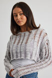 Alana Knit Crop Jumper, GREY - alternate image 4