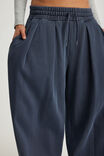 Balloon Pleated Trackpant, WASHED SEAL - alternate image 4