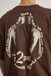 Box Fit Music Merch T Shirt, LCN BRA TUPAC BRACKEN/CREATED EQUALLY - alternate image 4