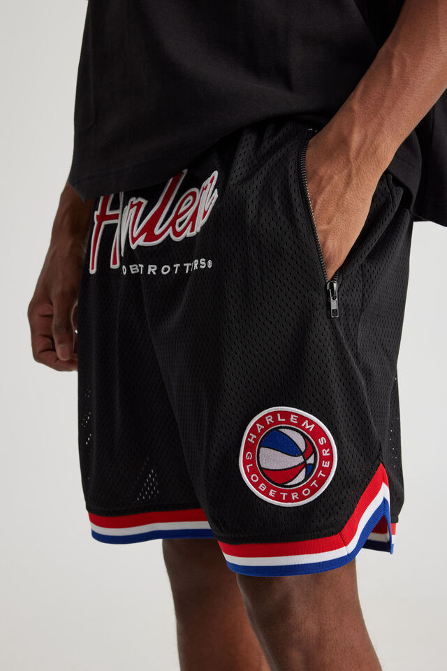 Harlem Globetrotters Basketball Short, LCN HGT BLACK/HARLEM CLASSIC