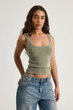 Graphic Scoop Neck Tank, KHAKI MIST/OPEN GALLERY - alternate image 3