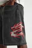 Notion Carpenter Denim Short, BLACK IRON/MUTLI PLACEMENT - example image 4
