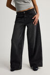 Mega Baggy Jean, EXTREME BLACK WASH _ ANGEL WINGS - alternate image 2