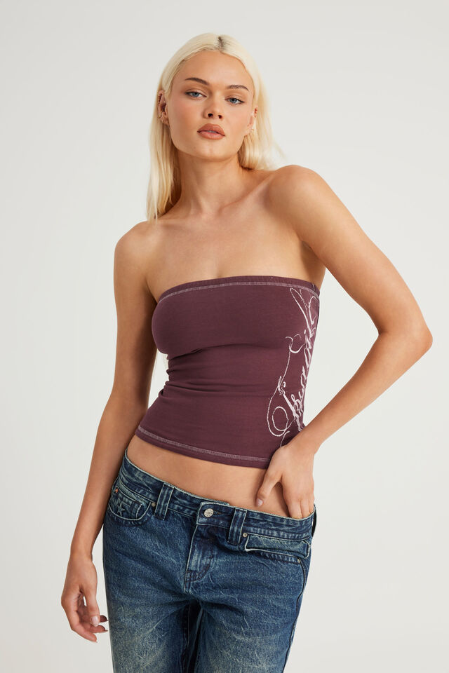Graphic Bandeau, PUNK PURPLE/FRAGILE
