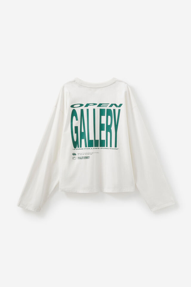 Open Gallery Cropped Long Sleeve Tshirt, OG CLOUD/ACUTE PINE