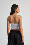 Crop Jersey Tube Top, SILVER MARLE - alternate image 3