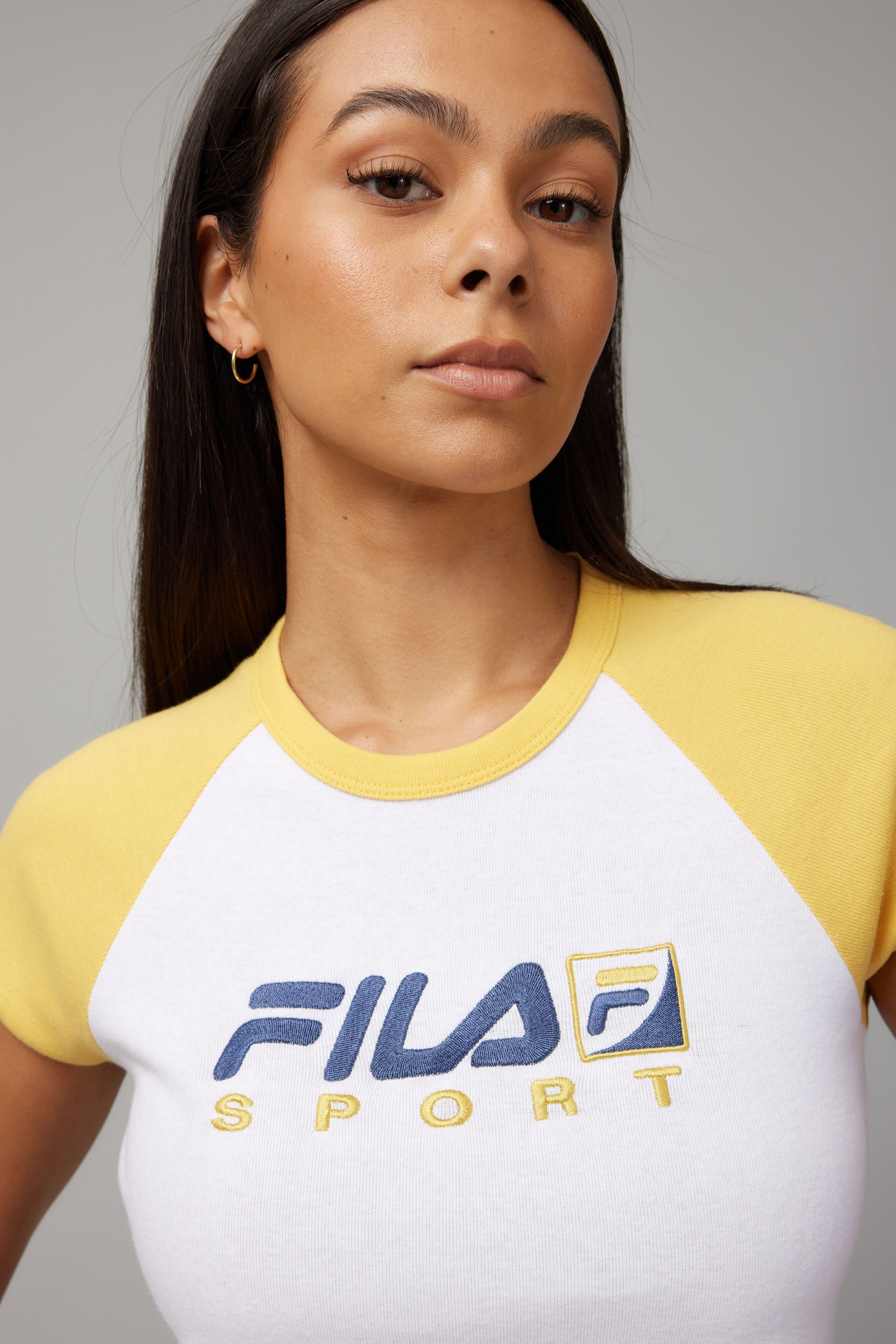 Fila t shirt womens yellow deals