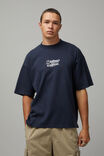 Heavy Weight Box Fit Graphic Tshirt, WASHED NAVY/GOLDMANS GROCER - alternate image 1