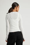 Fitted Long Sleeve Top, FOAM - alternate image 3