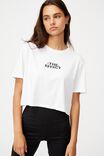 Short Sleeve Crop Graphic T Shirt, WHITE/THE EFFECT