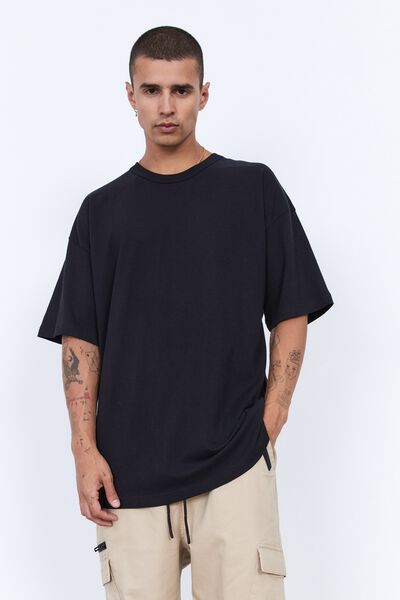 Premium Oversized T Shirt, BLACK