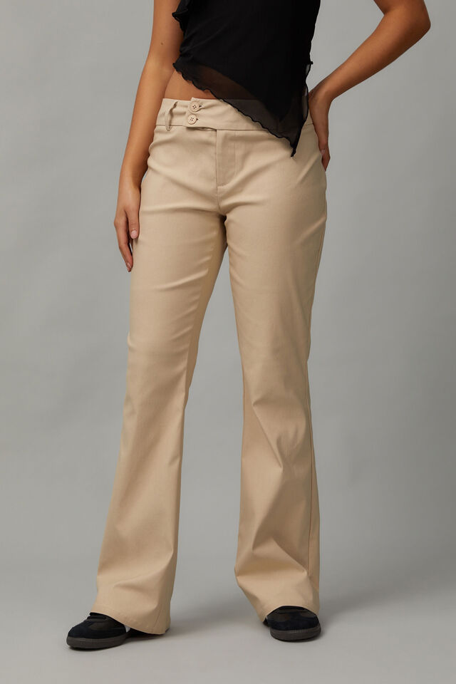 Bobbie Flare Pant, LIGHT STONE