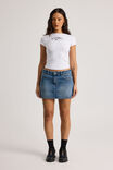 Everyday Denim Skirt, BRIGHT BLUE - alternate image 2