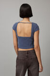 Hazel Open Back Tee, WASHED WORN BLUE - alternate image 3