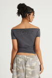 Boat Neck Graphic Tee, SLATE / GOTHIC ANGEL - example image 3