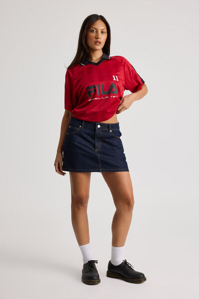 The Everyday Denim Skirt, RAW INDIGO