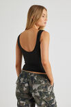 Sienna Low Back Tank, BLACK - alternate image 3