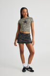 Fitted Baby Tee, LEOPARD/STAR - alternate image 2