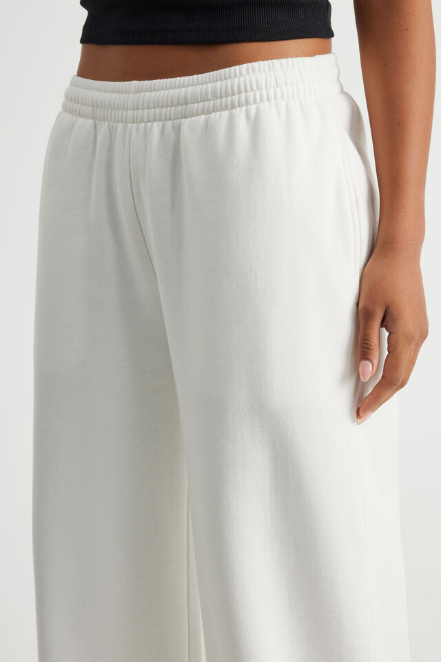 Classic Wide Leg Trackpant, VINTAGE WHITE