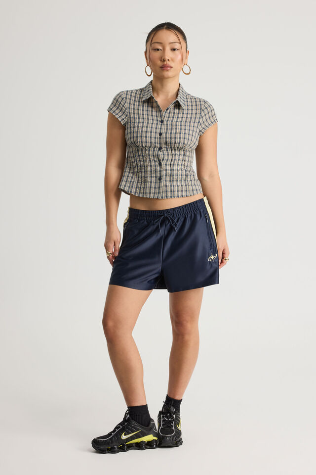 Tricot Short, NAVY/YELLOW/SILVER