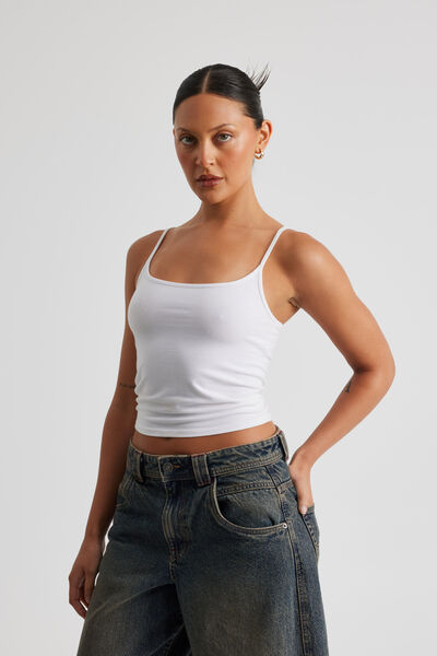 Jersey Cami, WHITE