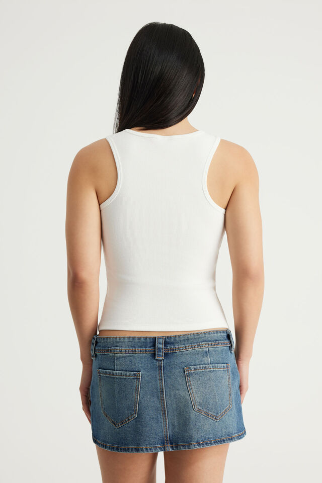 Graphic Rib Tank, CLOUD/STUDDED CROWN