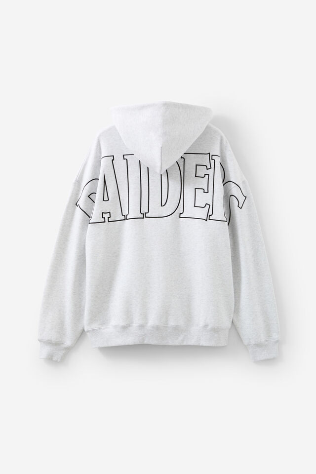 Nfl Hoodie, LCN NFL SILVER MARLE/RAIDERS SUPERSCRIPT